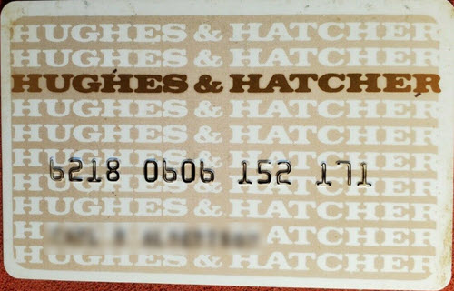 Hughes & Hatcher - Old Credit Card